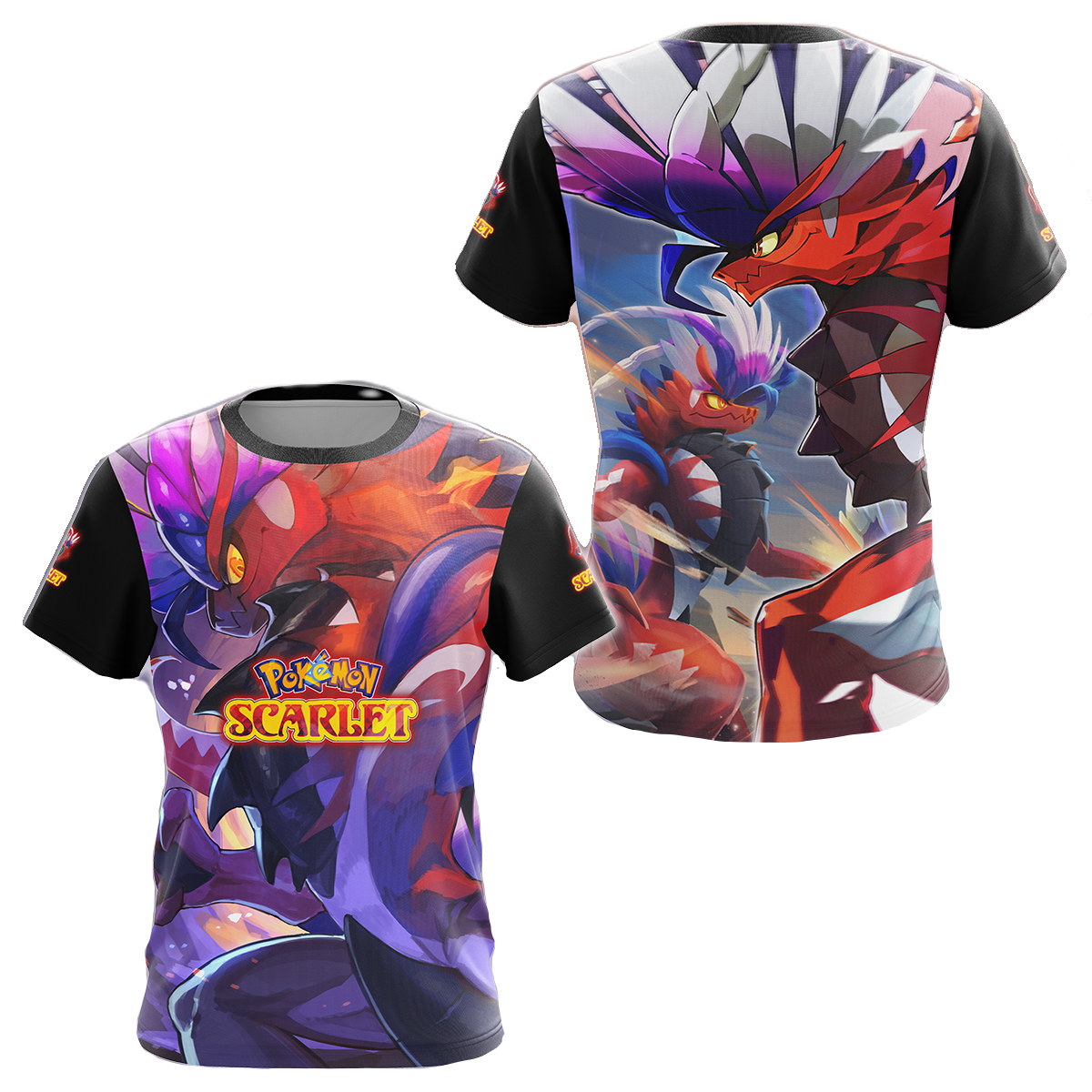 Pokemon Hoodie Pokemon Scarlet Violet Video Game Graphic T-Shirt Colorful Unisex - Trendy Gift For Men & Women