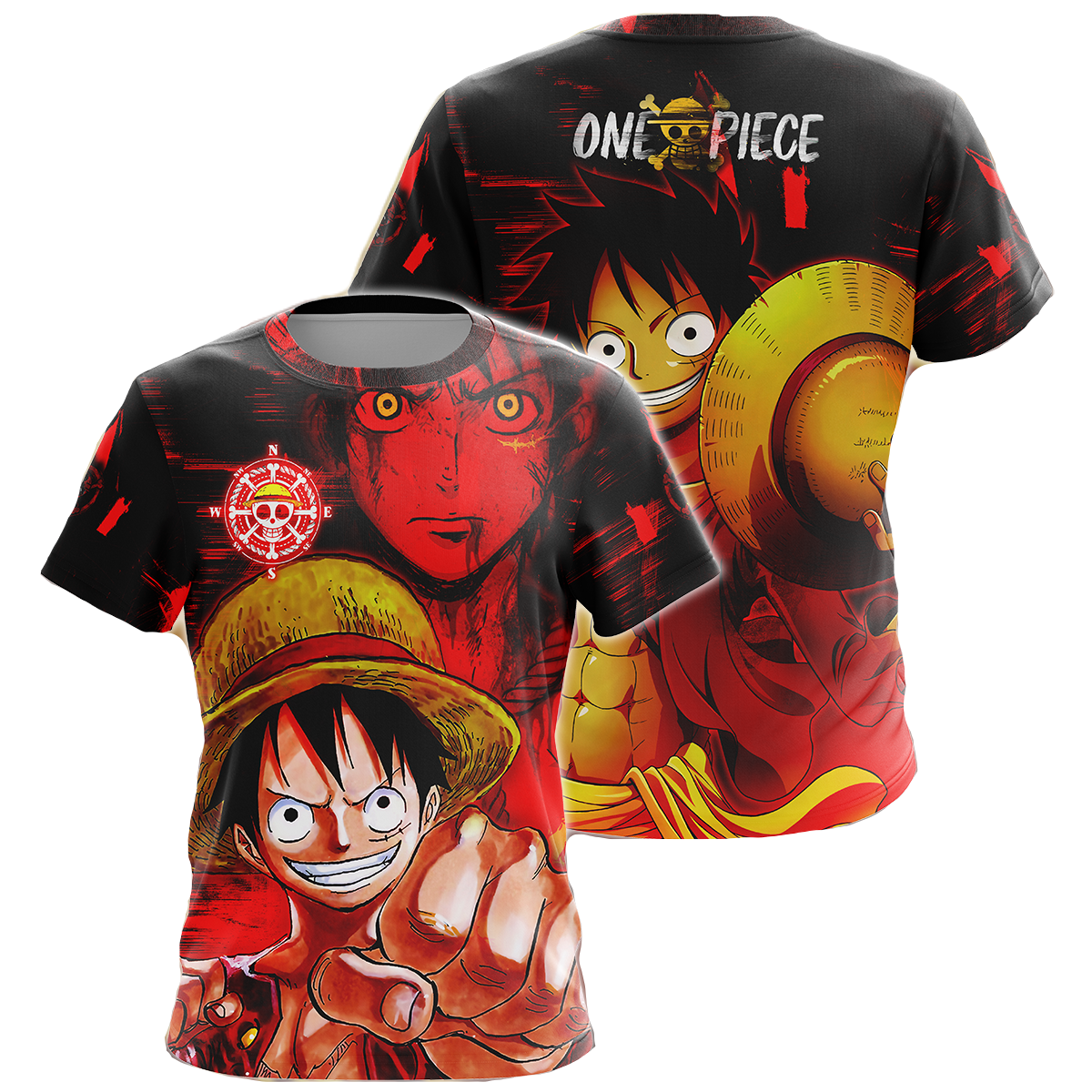 One Piece Hoodie One Piece Cool Captain Luffy T-Shirt Colorful Unisex - Trendy Gift For Men & Women
