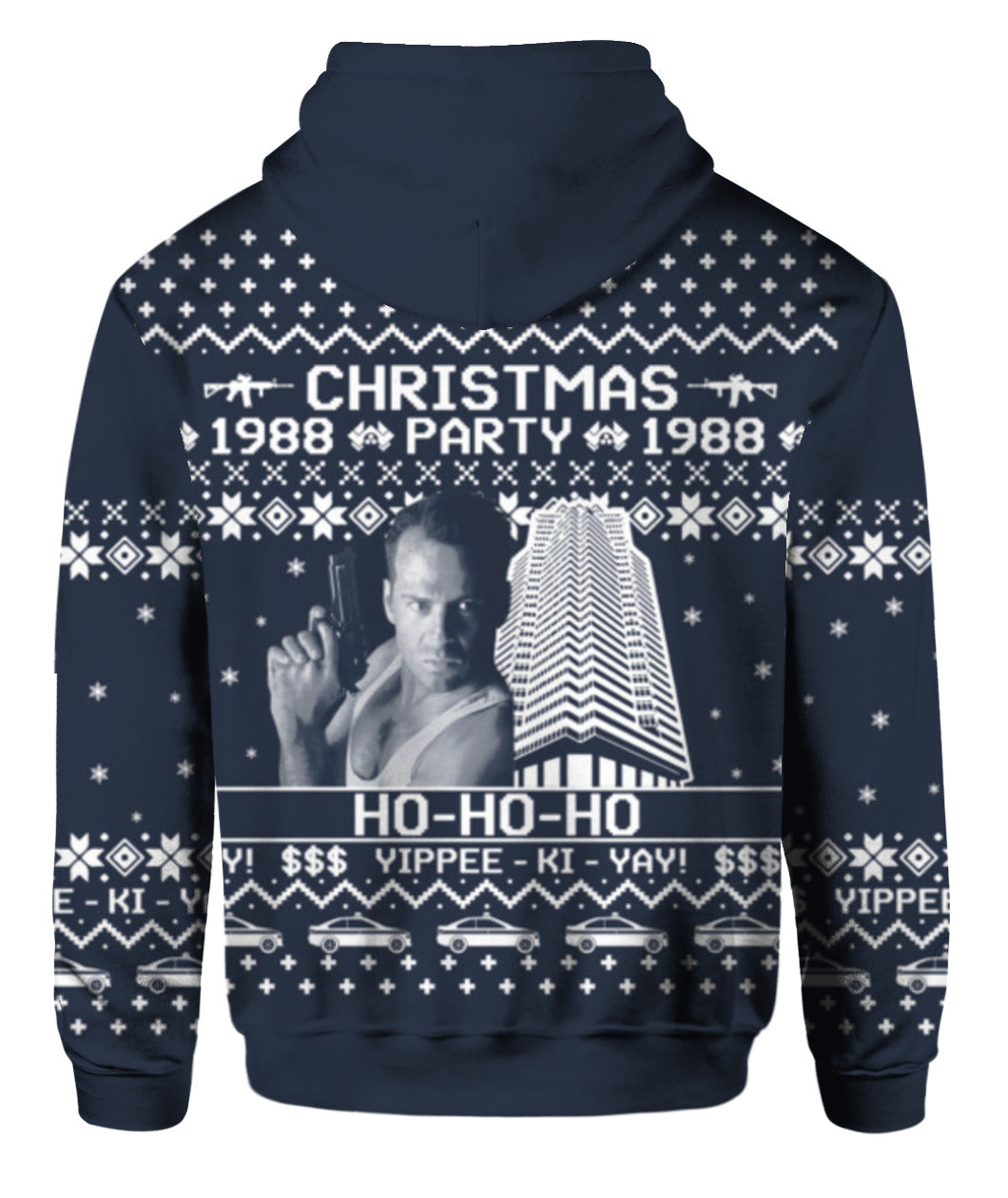 Die Hard Hoodie Christmas Party 1988 Hohoho Yippee Ki Yay Die Hard T-Shirt Black White Unisex - Trendy Gift For Men & Women