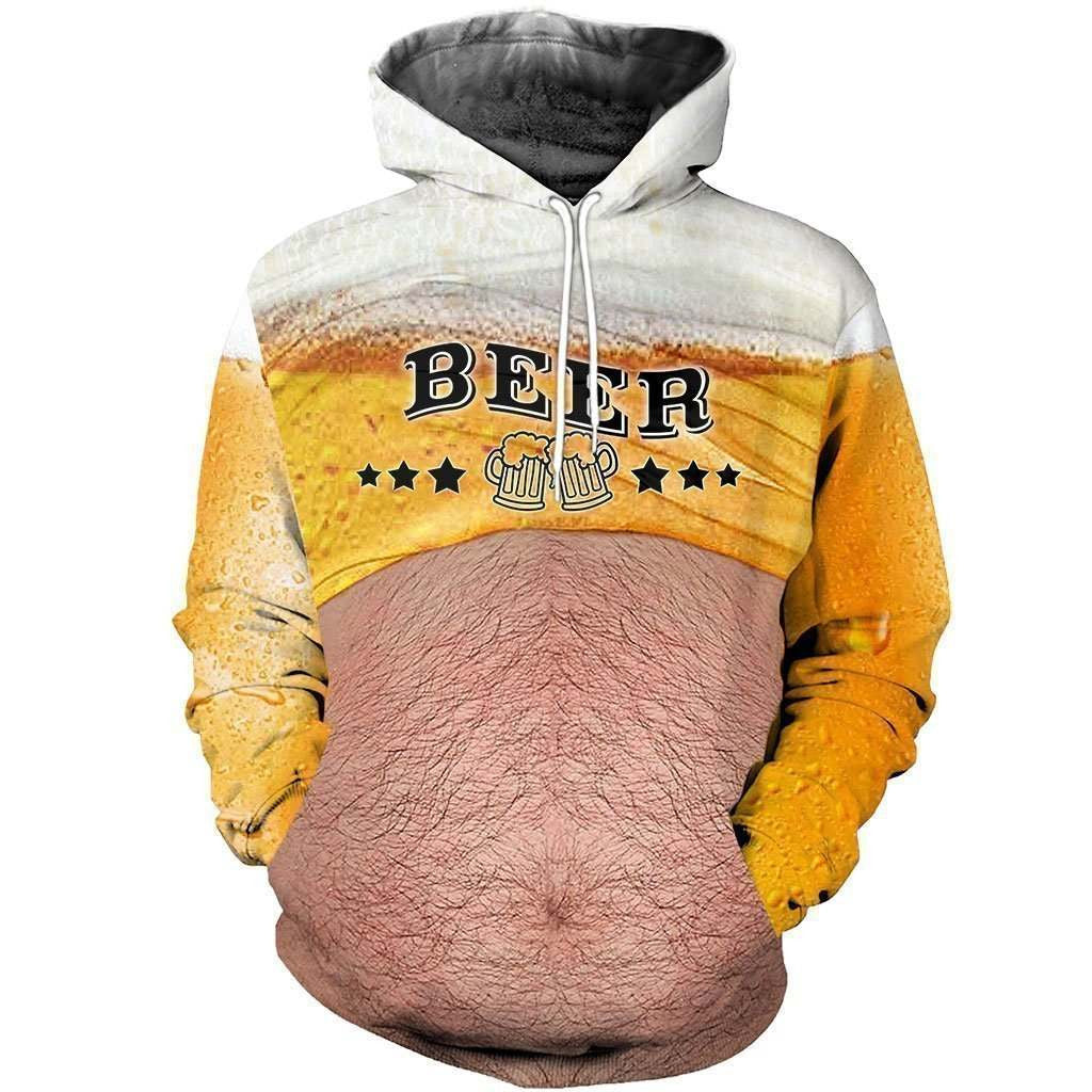 Guinness Hoodie Beer Belly Graphic Funny T-Shirt Colorful Unisex - Trendy Gift For Men & Women