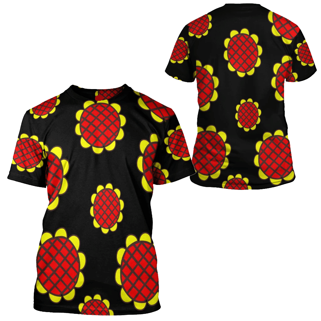 One Piece Hoodie One Piece Dressrosa Sunflower Luffy T-Shirt Black Unisex - Trendy Gift For Men & Women