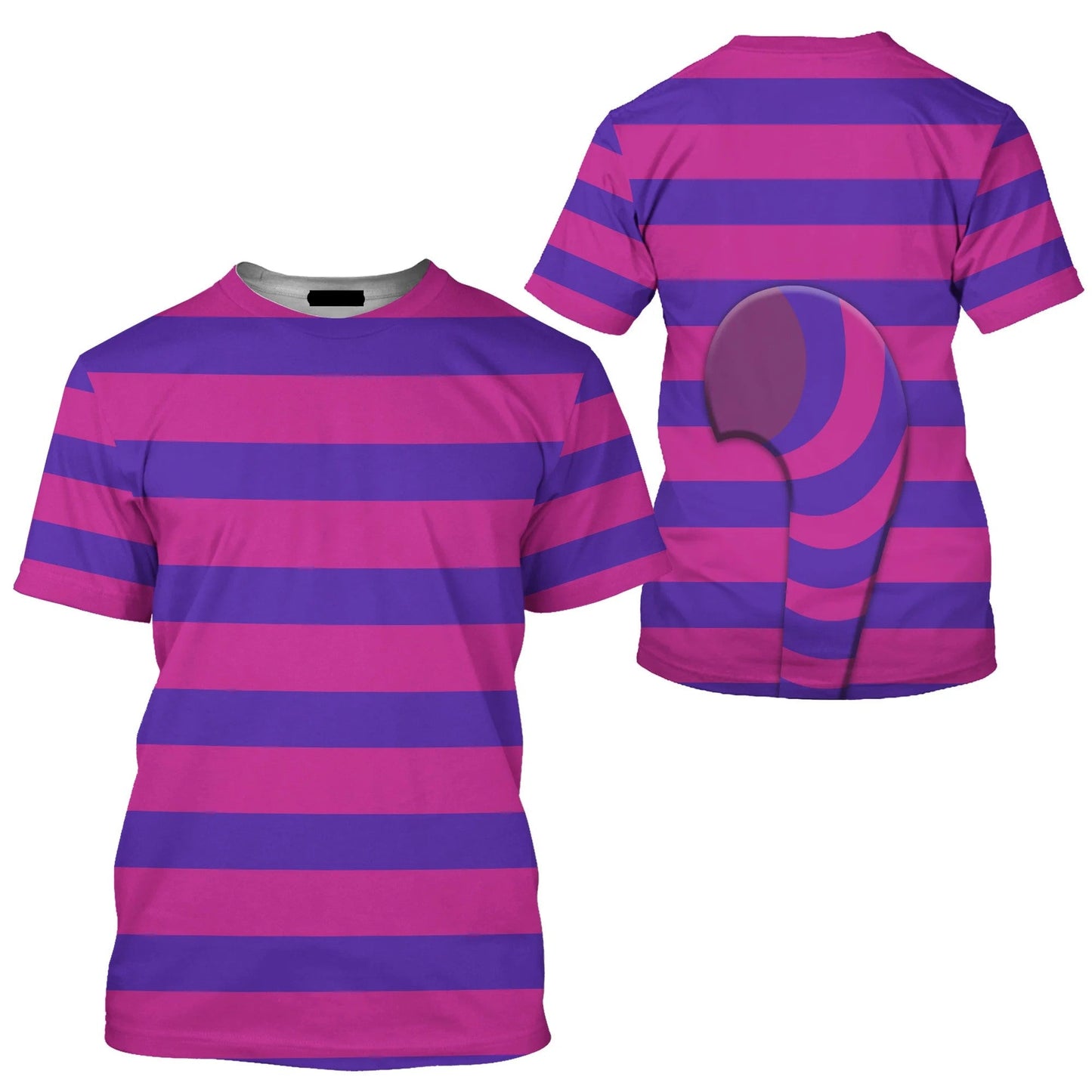 Disney T-Shirt Cheshire Cat Alice In Wonderland Costume T-Shirt Pink Purple Unisex Adults New Release - Trendy Gift For Men & Women