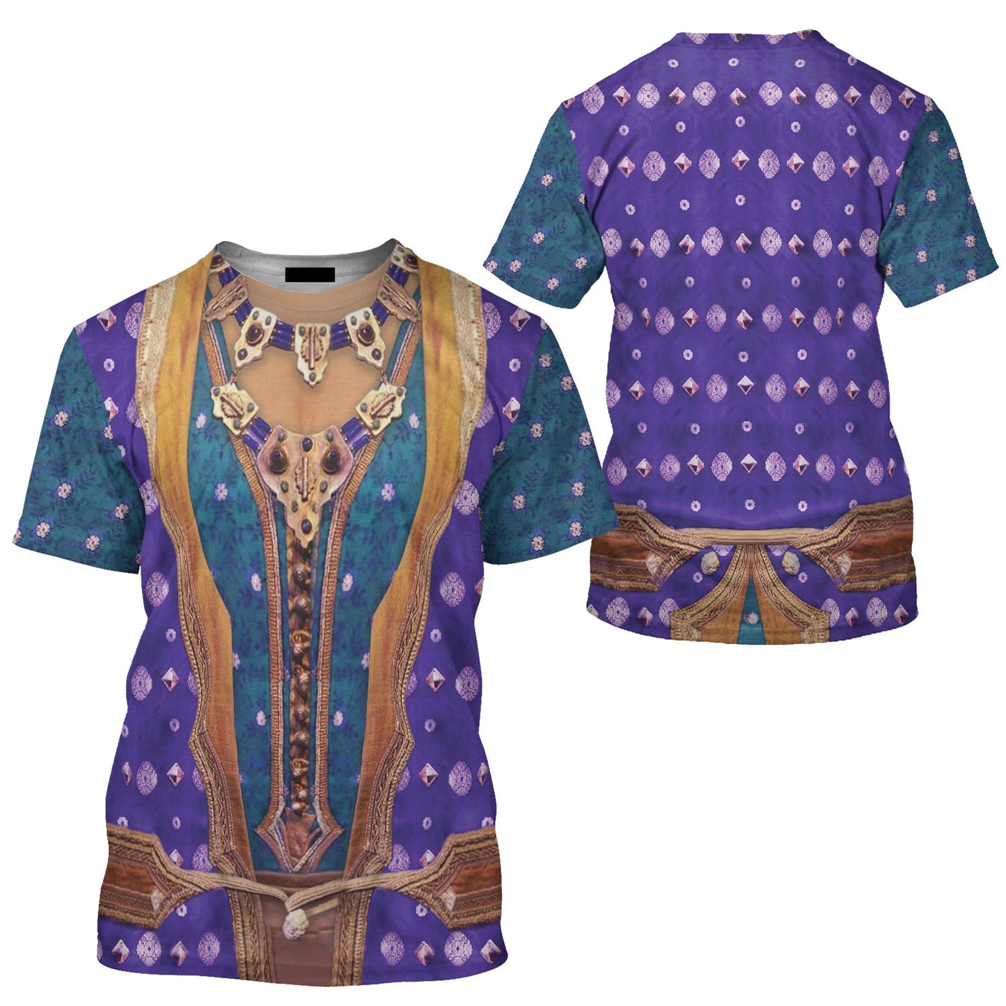 Disney T-Shirt Genie Human Aladdin Costume T-Shirt Colorful Unisex Adults New Release - Trendy Gift For Men & Women