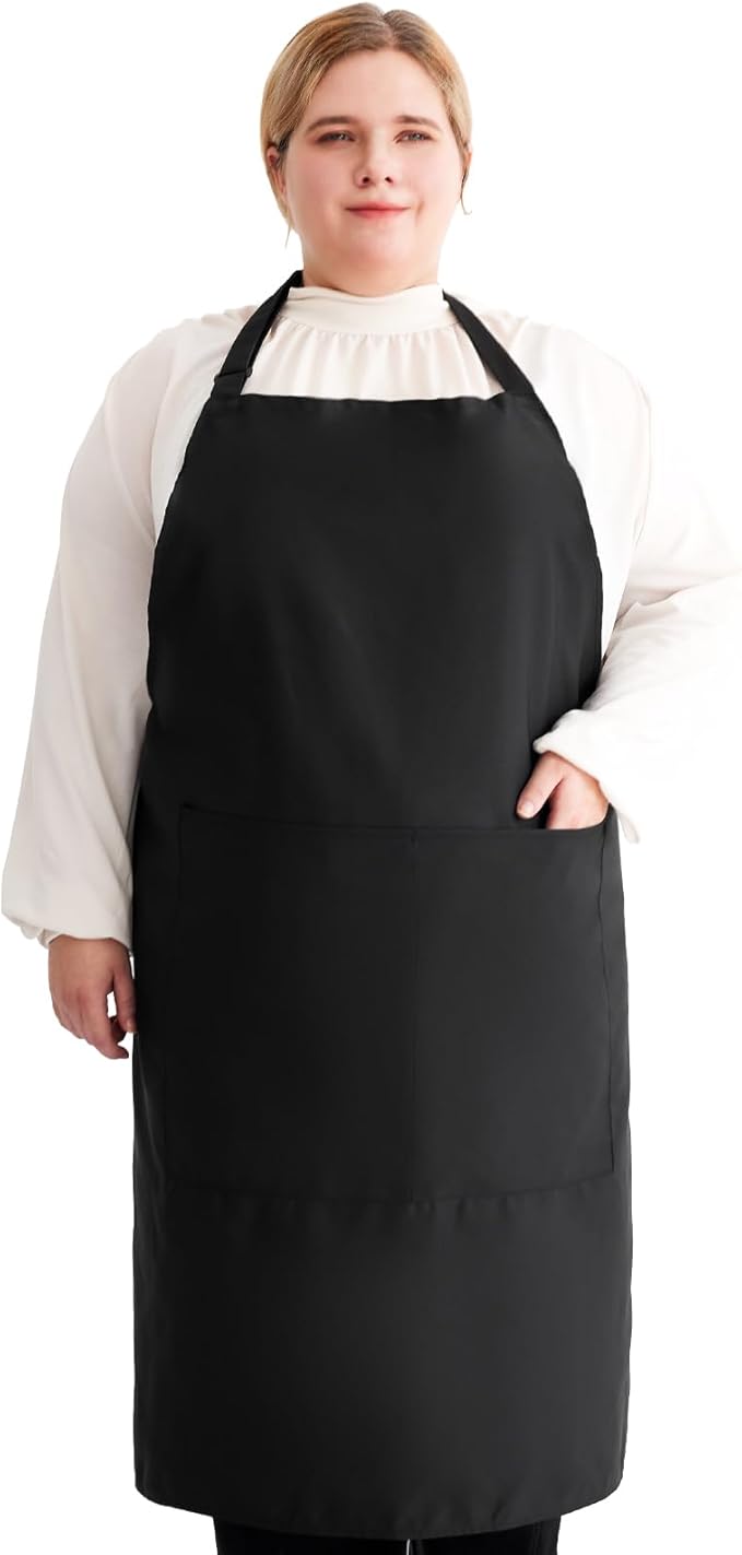 JustVero Plus Size Aprons for Women with Pockets Adjustable