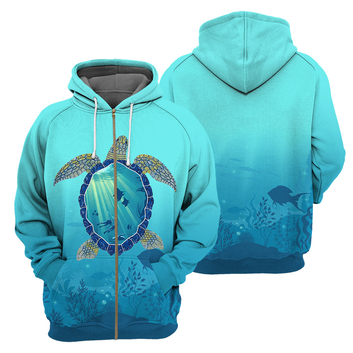 Scuba Diving Turtle - All Over Printed Shirt