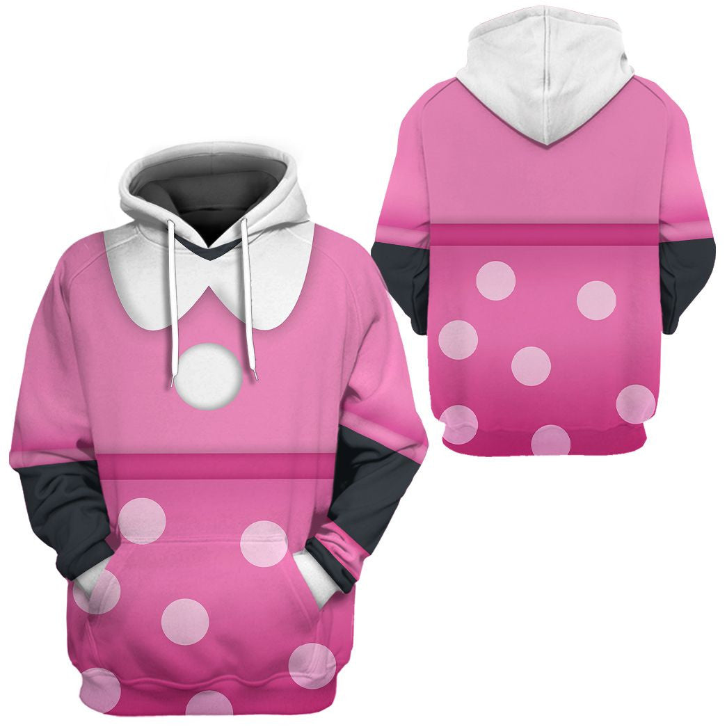 Disney Hoodie Disney Minnie Costume T-Shirt Pink Unisex Adults New Release - Trendy Gift For Men & Women