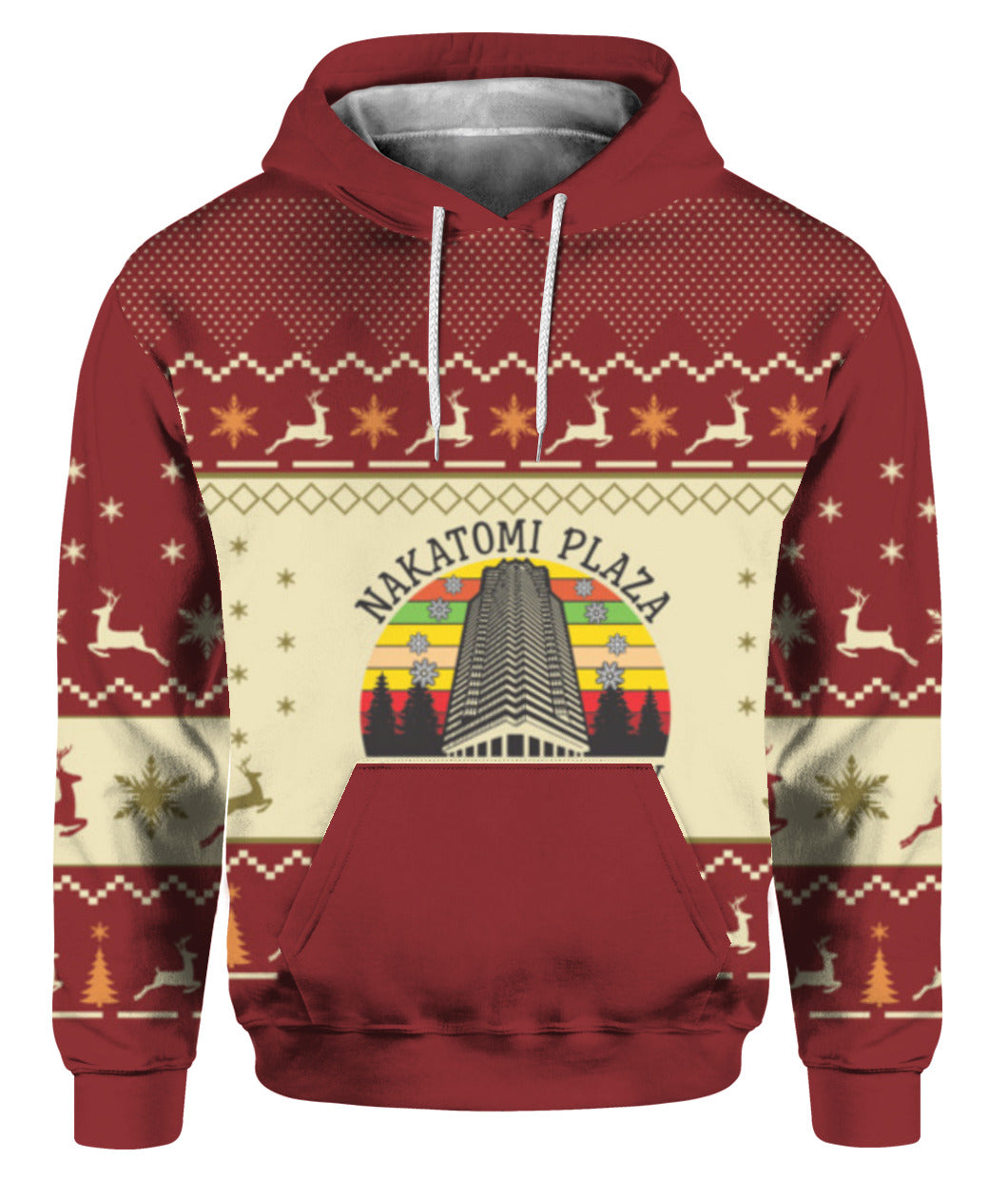 Die Hard Hoodie Nakatomi Plaza Christmas Party 1988 Die Hard T-Shirt Red Unisex - Trendy Gift For Men & Women