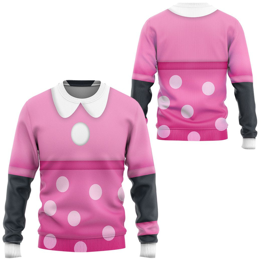 Disney Hoodie Disney Minnie Costume T-Shirt Pink Unisex Adults New Release - Trendy Gift For Men & Women