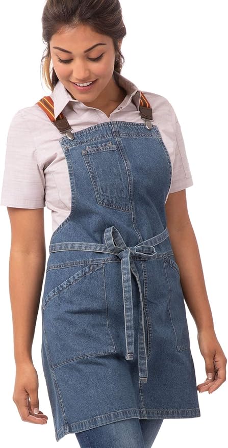 JustVero Chef Works Women Berkeley Short Bib Apron