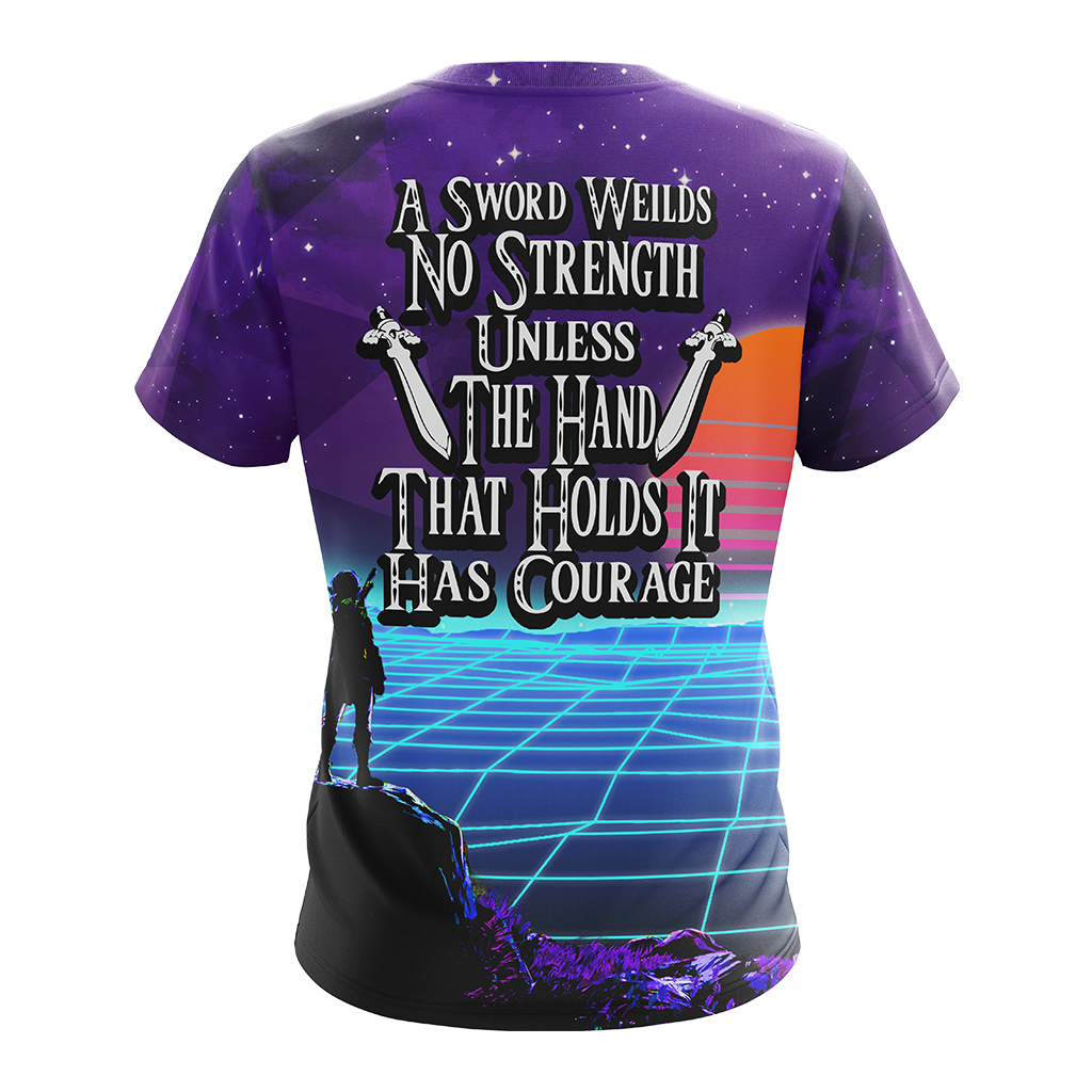 The Legend Of Zelda Hoodie A Sword Wields No Strength Colorful All Over Print Pullover Sweatshirt