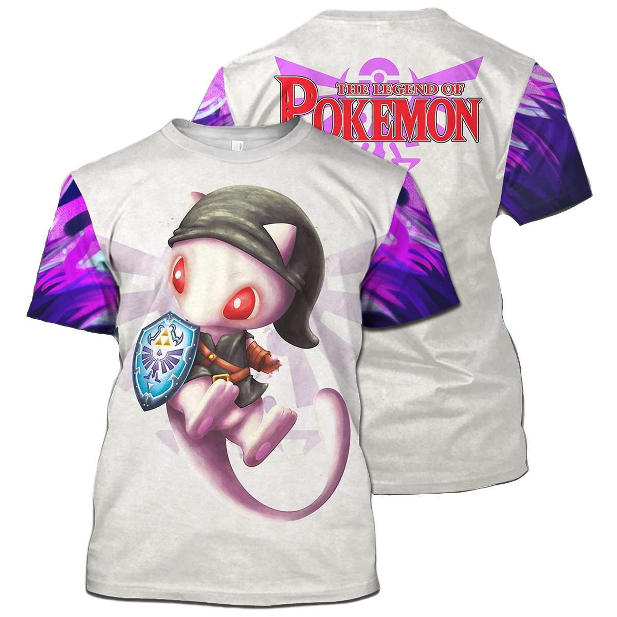 Legend Of Zelda Pokemon Shirt Pokemon Mew Link Crossover T-shirt Hoodie Adult Unisex