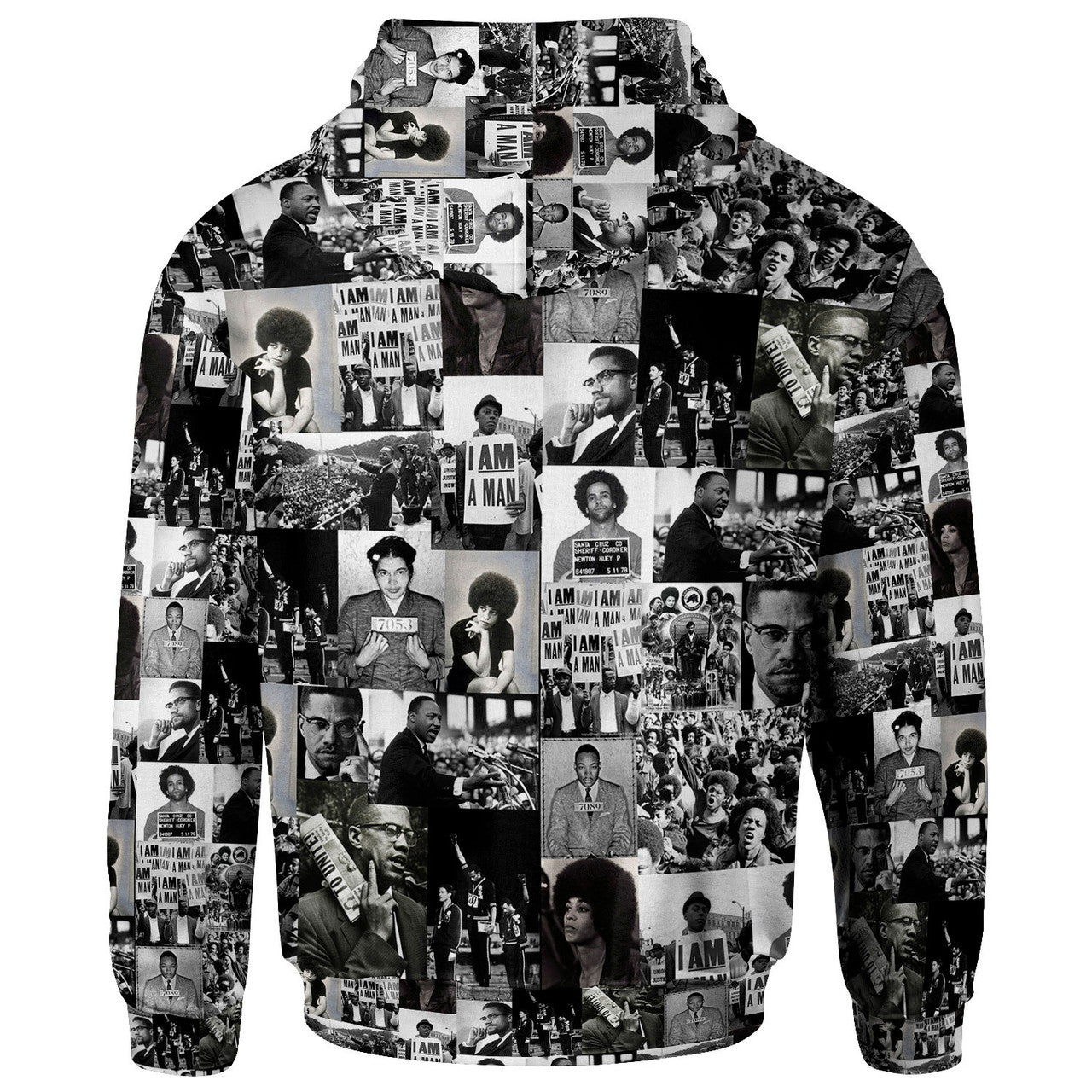 Africa American Hoodie Black Heros Black History Hoodie Black White Unisex - Cozy Hoodie For Cold Weather