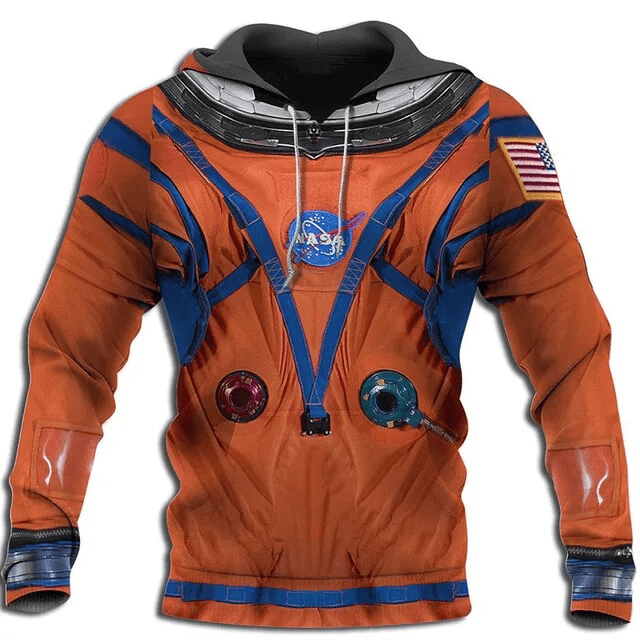 Nasa Hoodie Nasa Orion Suit Costume Hoodie Orange Unisex - Cozy Hoodie For Cold Weather