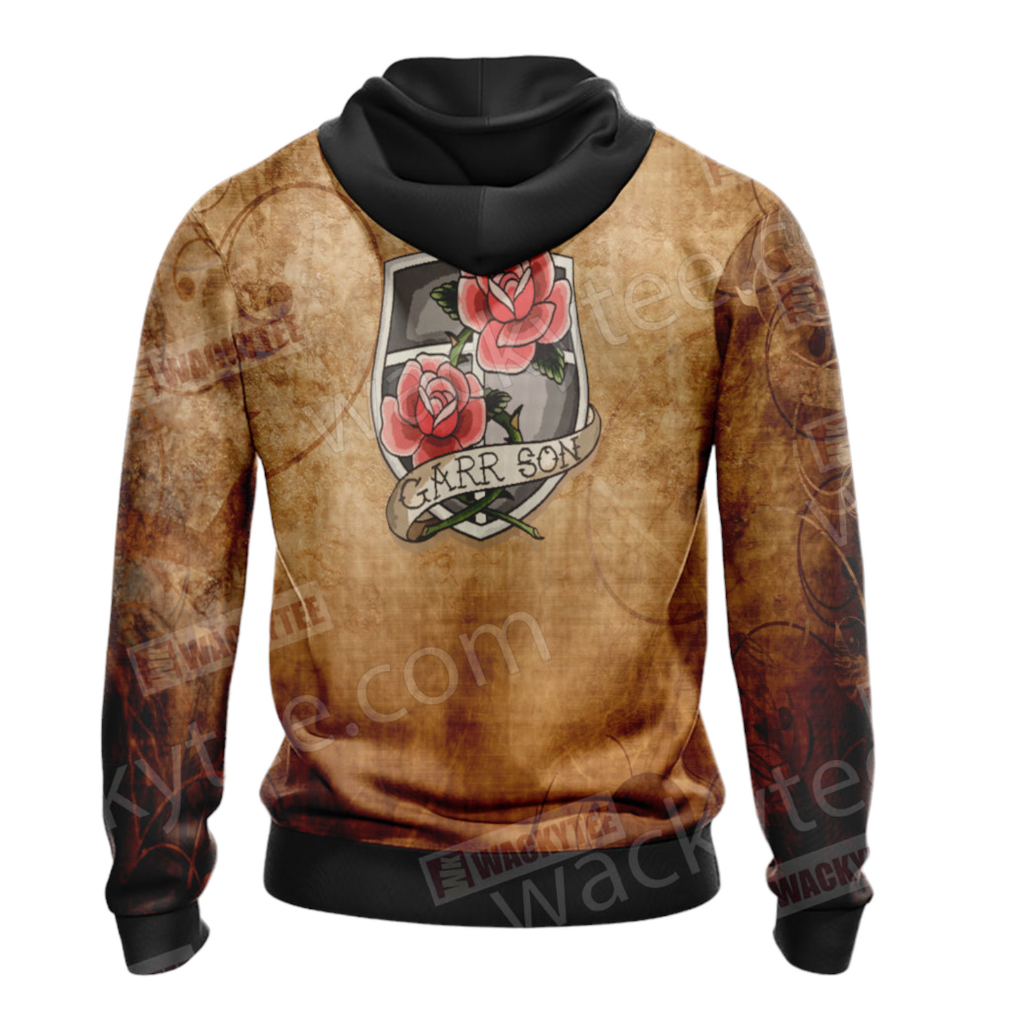Attack On Titan Hoodie Attack On Titan Garrison Flower Hoodie Brown Unisex - Cozy Hoodie For Cold Weather
