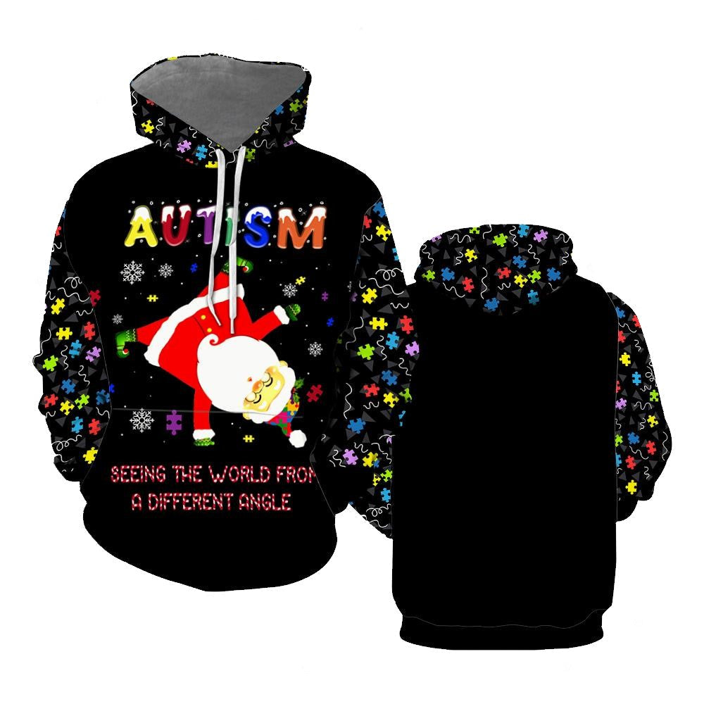 Autism Hoodie Seeing The World In A Different Angle T-Shirt Black Unisex - Trendy Gift For Men & Women