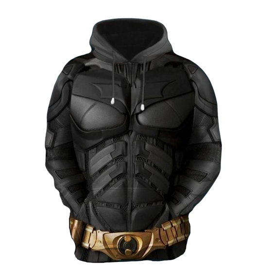 Batman Hoodie Dc Batman The Dark Knight Suit Costume Hoodie Black Unisex - Cozy Hoodie For Cold Weather