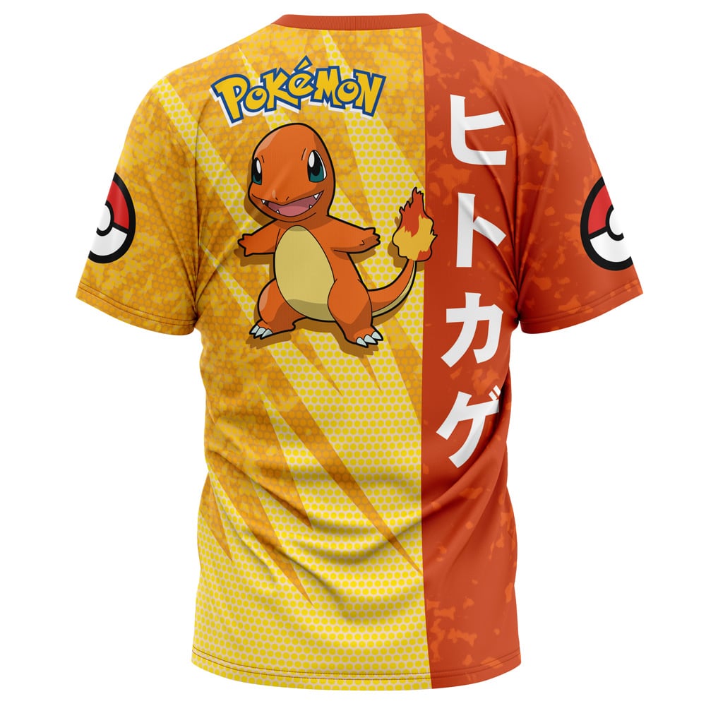 Pokemon T-Shirt Pokemon Charmander Attack Pose T-Shirt Orange Unisex - Trendy Gift For Men & Women