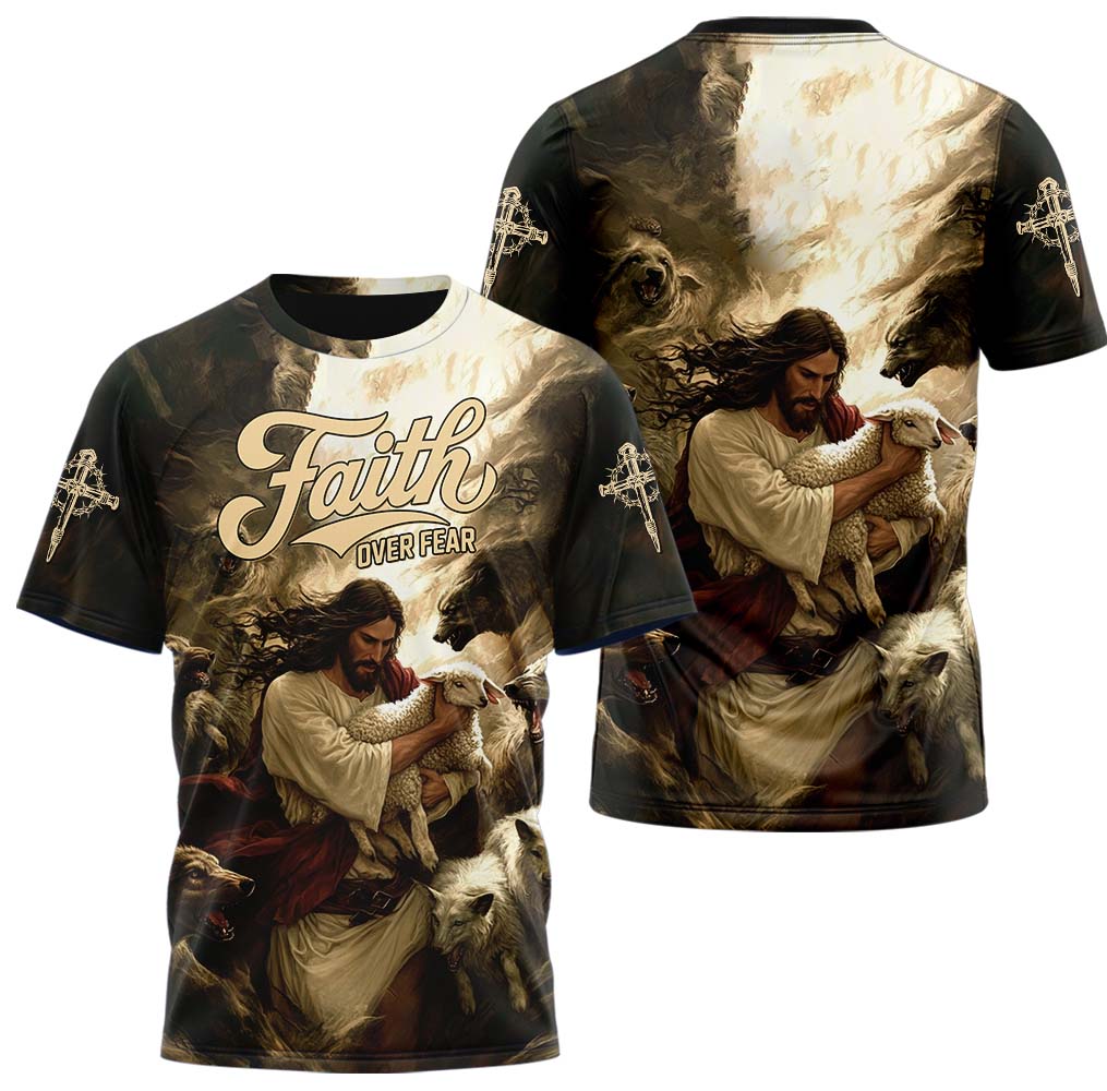 Jesus Protect the Lamp 3D TShirt