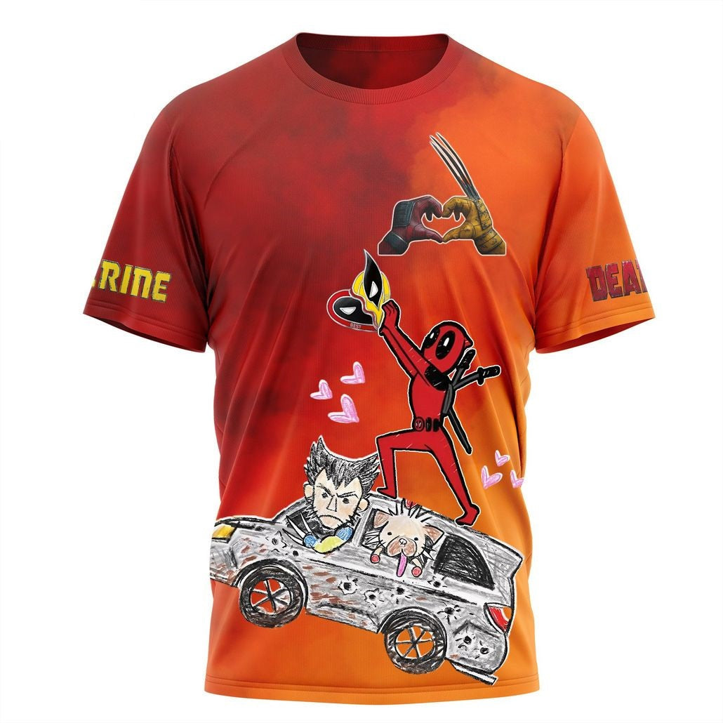 Deadpool T-Shirt Marvel Time To Make Chimichangas T-Shirt Orange Unisex - Trendy Gift For Men & Women