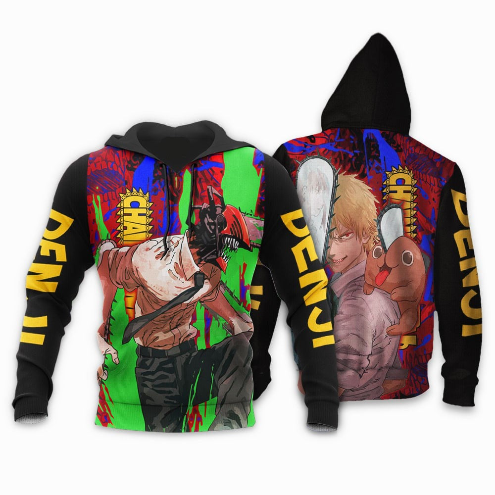 Chainsaw Man Hoodie Denji Chainsaw Man Pochinta Hoodie Colorful Unisex - Cozy Hoodie For Cold Weather