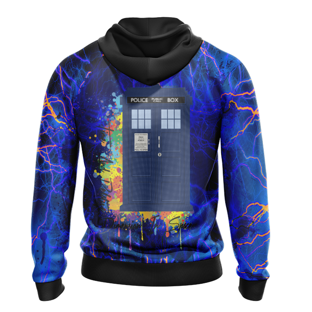 Doctor Who Hoodie Doctor Who Tardis With Wings Galaxy Hoodie Blue Unisex - Cozy Hoodie For Cold Weather