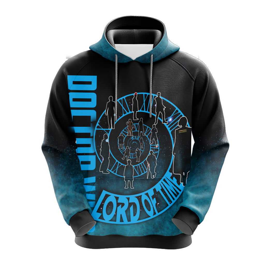 Doctor Who Hoodie Doctor Who Lord Of Time Hoodie Black Blue Unisex - Cozy Hoodie For Cold Weather