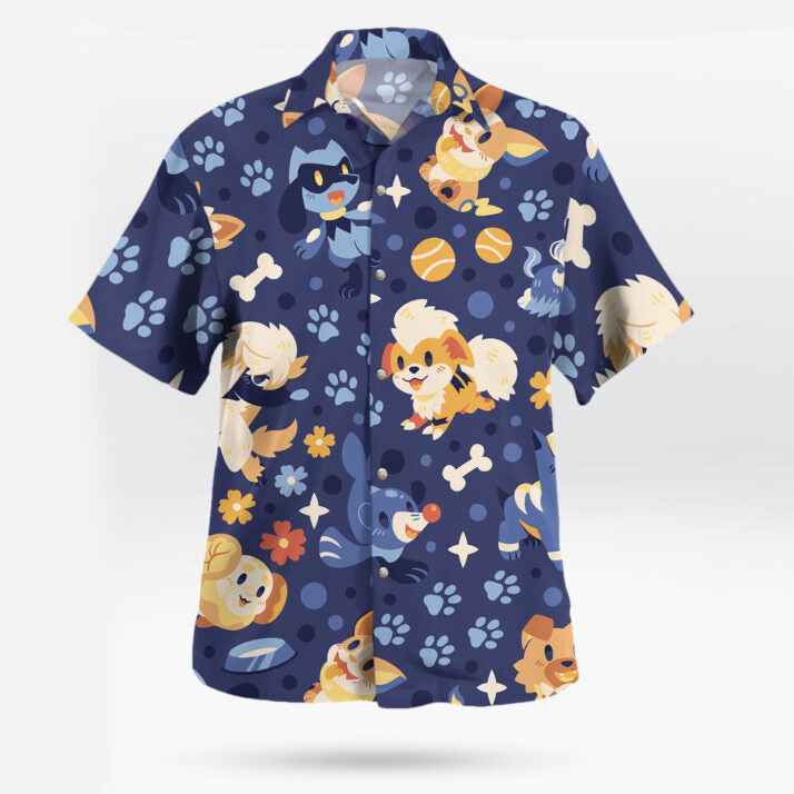 Dog Pokemon Hawaiian Shirt Tropical Style - Tropi Hawaiian Shirts