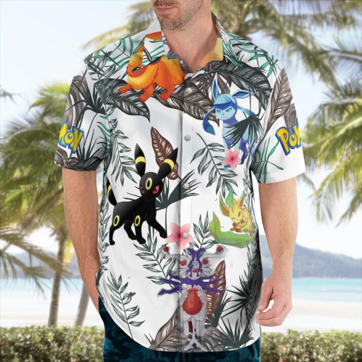 Tropi Pokemon Eevee Pokemon Hawaiian Shirt - Tropi Hawaiian Shirts