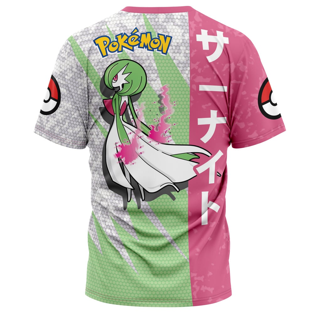 Pokemon T-Shirt Pokemon Gardevoir Attack Pose T-Shirt Pink Green Unisex - Trendy Gift For Men & Women