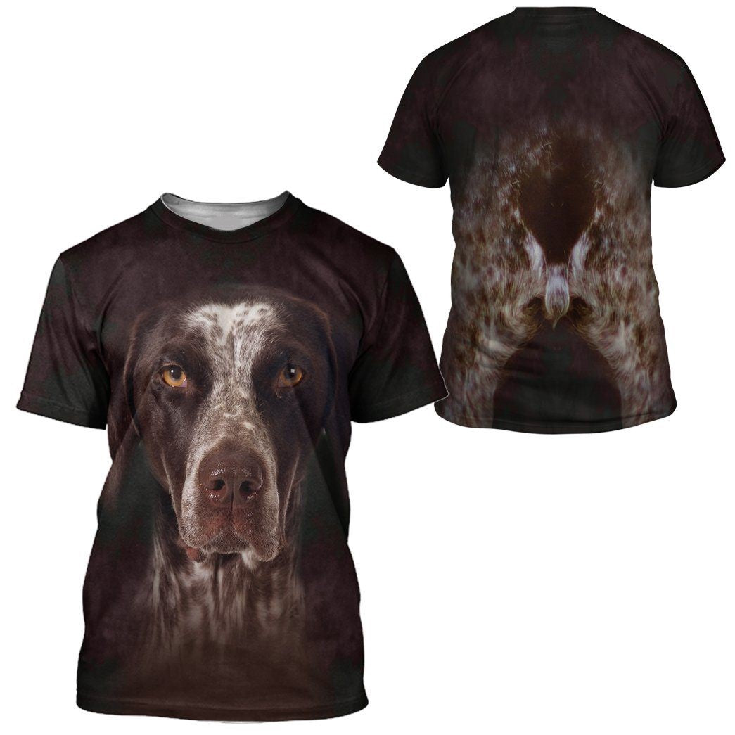 Dog Hoodie German Shorthaired Pointers Front And Back T-Shirt Black Unisex - Trendy Gift For Men & Women