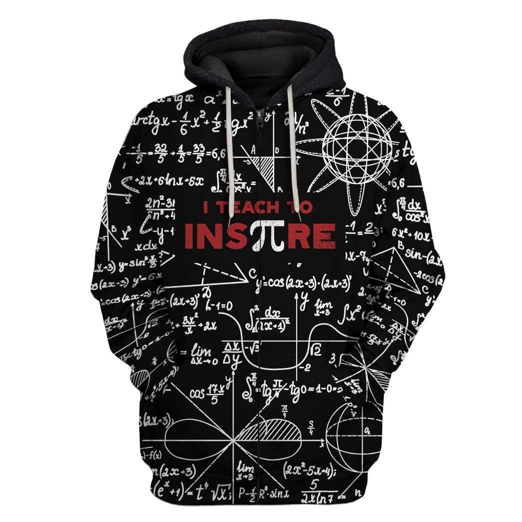 Pi Hoodie I Teach To Inspire Pi Day Hoodie Math Hoodie Black Unisex - Cozy Hoodie For Cold Weather