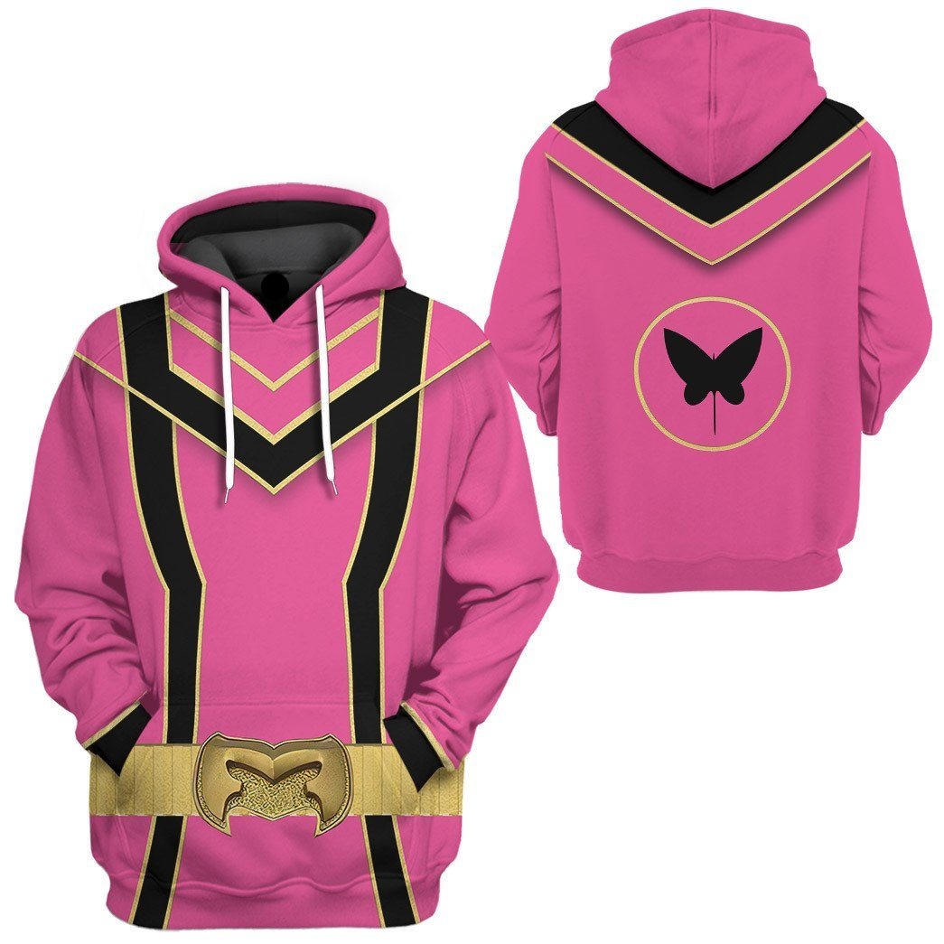 Power Ranger Hoodie Pink Power Rangers Mystic Force Hoodie Black Pink Unisex - Cozy Hoodie For Cold Weather