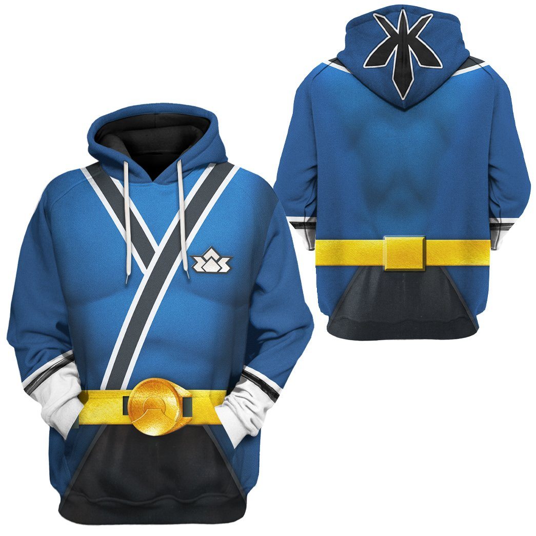Power Ranger Hoodie Blue Samurai Power Rangers Hoodie Blue Unisex - Cozy Hoodie For Cold Weather