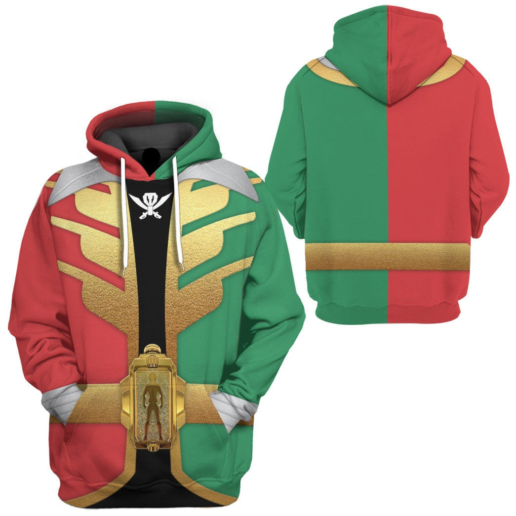 Power Ranger Hoodie Power Rangers Super Megaforce Christmas Ranger Hoodie Green Red Unisex - Cozy Hoodie For Cold Weather