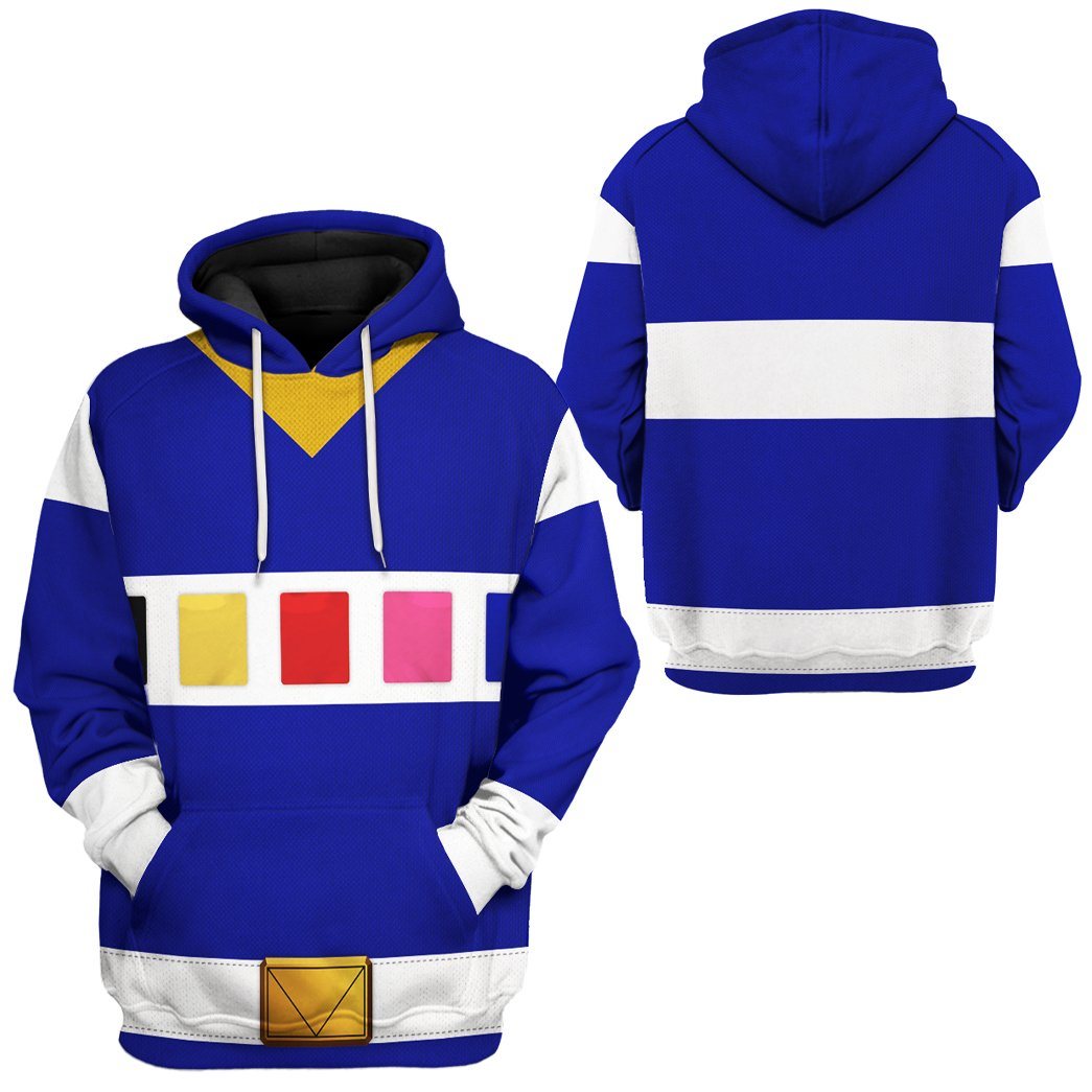 Power Ranger Hoodie Blue Power Rangers In Space Hoodie Blue Unisex - Cozy Hoodie For Cold Weather