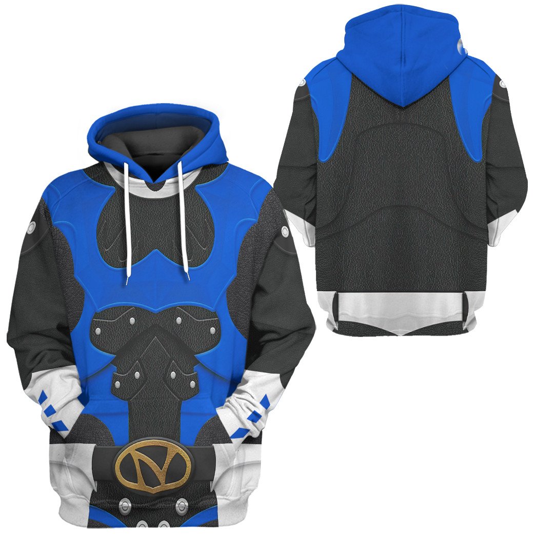 Power Ranger Hoodie Psycho Rangers Blue Psycho Costume Hoodie Blue Unisex - Cozy Hoodie For Cold Weather
