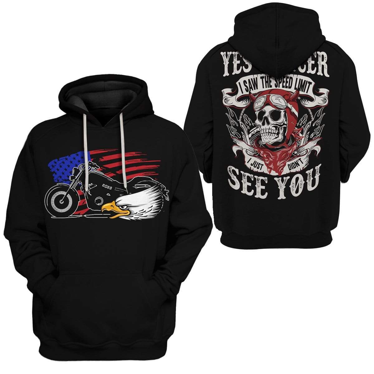 Motorcycle Hoodie I See The Speed Limit I Just Dont See You Hoodie Black Unisex - Cozy Hoodie For Cold Weather