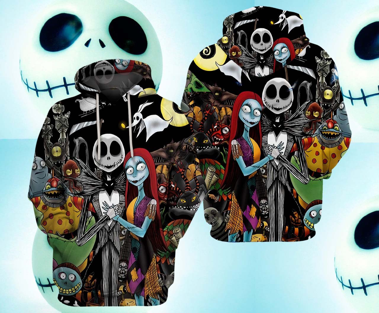 TNBC Hoodie Jack And Sally With Other Characters Hoodie