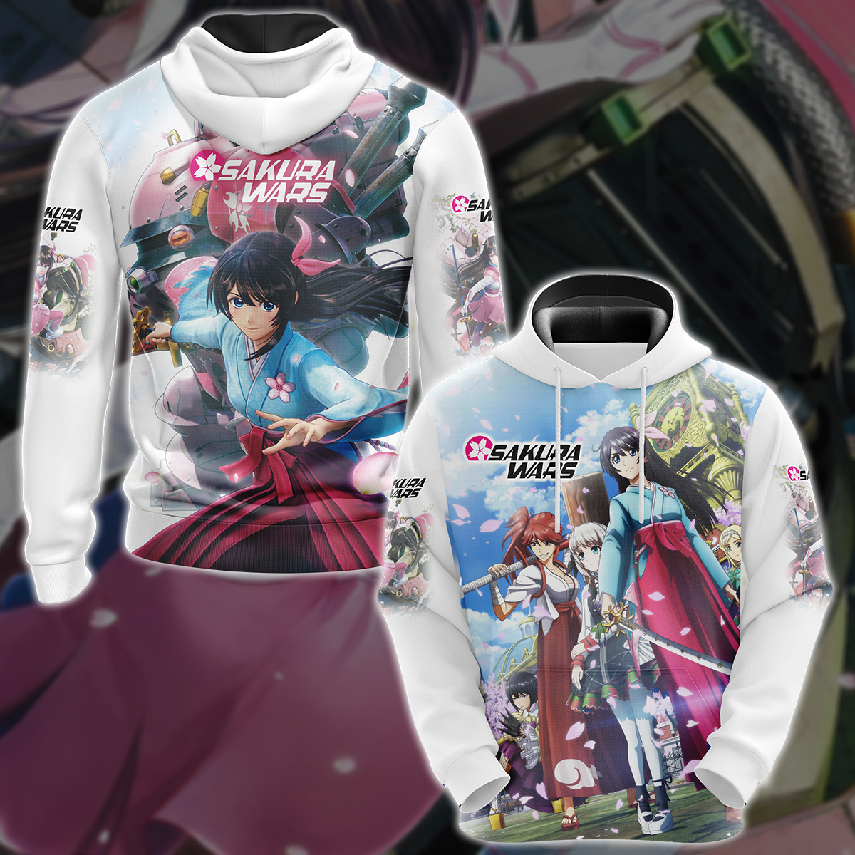 Sakura Wars Video Game 3D All Over Printed T-shirt Tank Top Zip Hoodie Pullover Hoodie Hawaiian Shirt Beach Shorts Jogger
