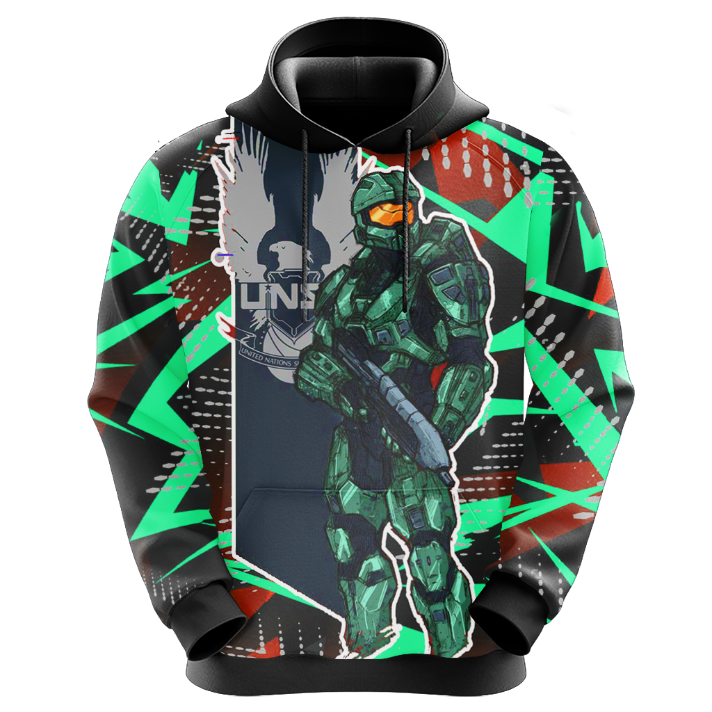 Halo Hoodie Halo Combat Evolved Masterchief Graphic Hoodie Colorful Unisex - Cozy Hoodie For Cold Weather