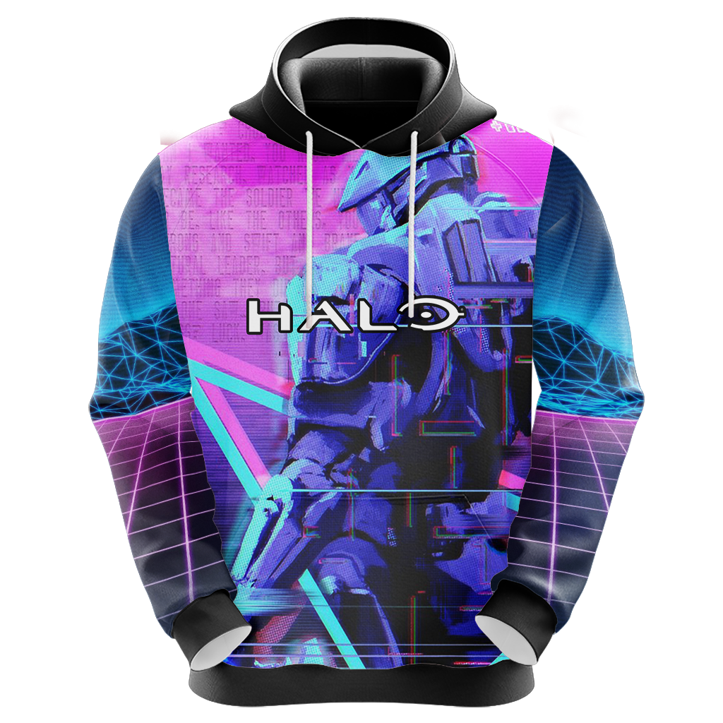 Halo Hoodie Halo Masterchief Graphic Noen Light Hoodie Colorful Unisex - Cozy Hoodie For Cold Weather