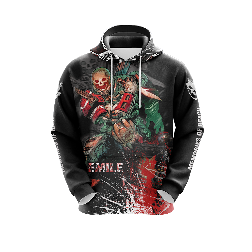 Halo Hoodie Halo Emile Memories Of Reach Hoodie Black Unisex - Cozy Hoodie For Cold Weather