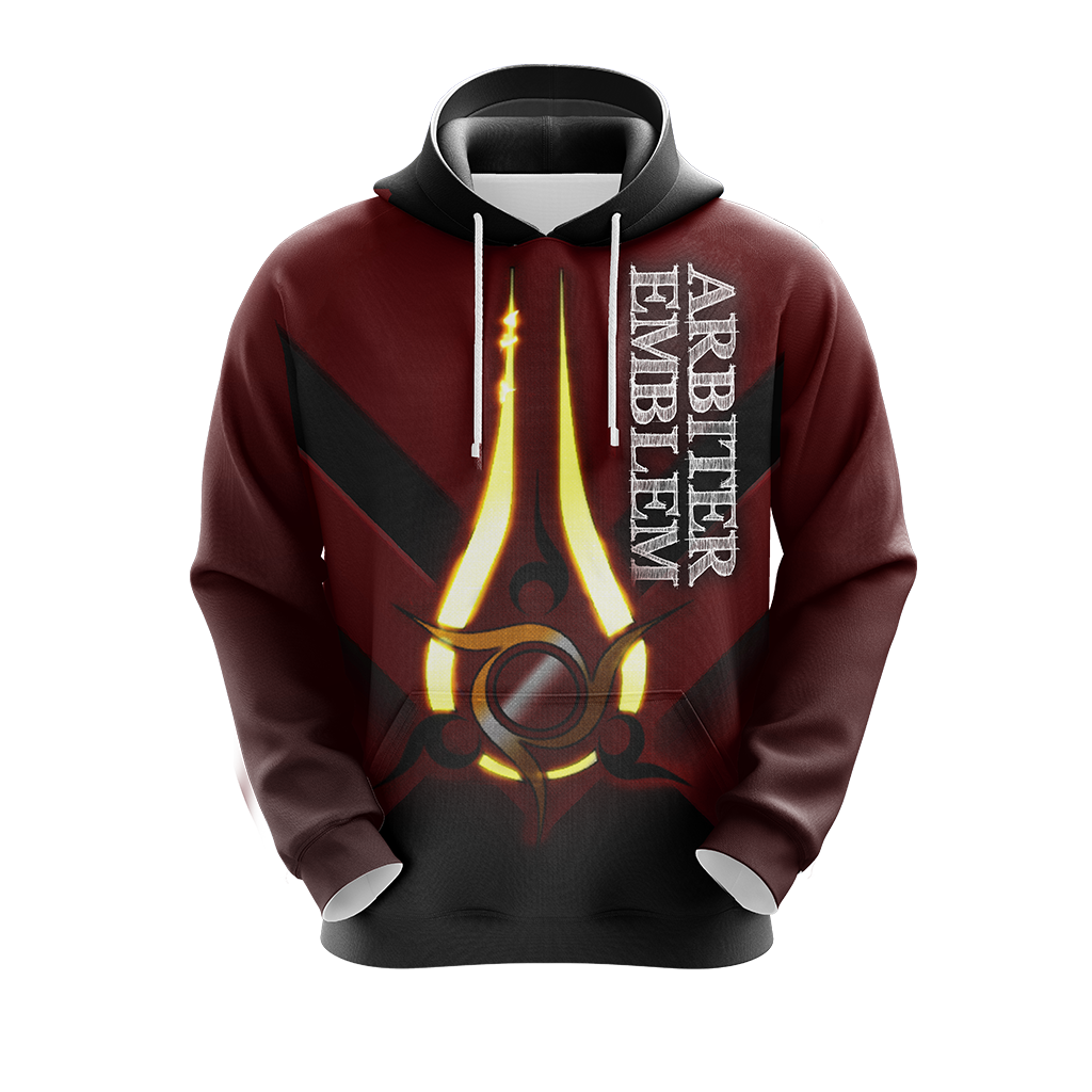 Halo Hoodie Halo Arbiter Emblem Hoodie Red Unisex - Cozy Hoodie For Cold Weather