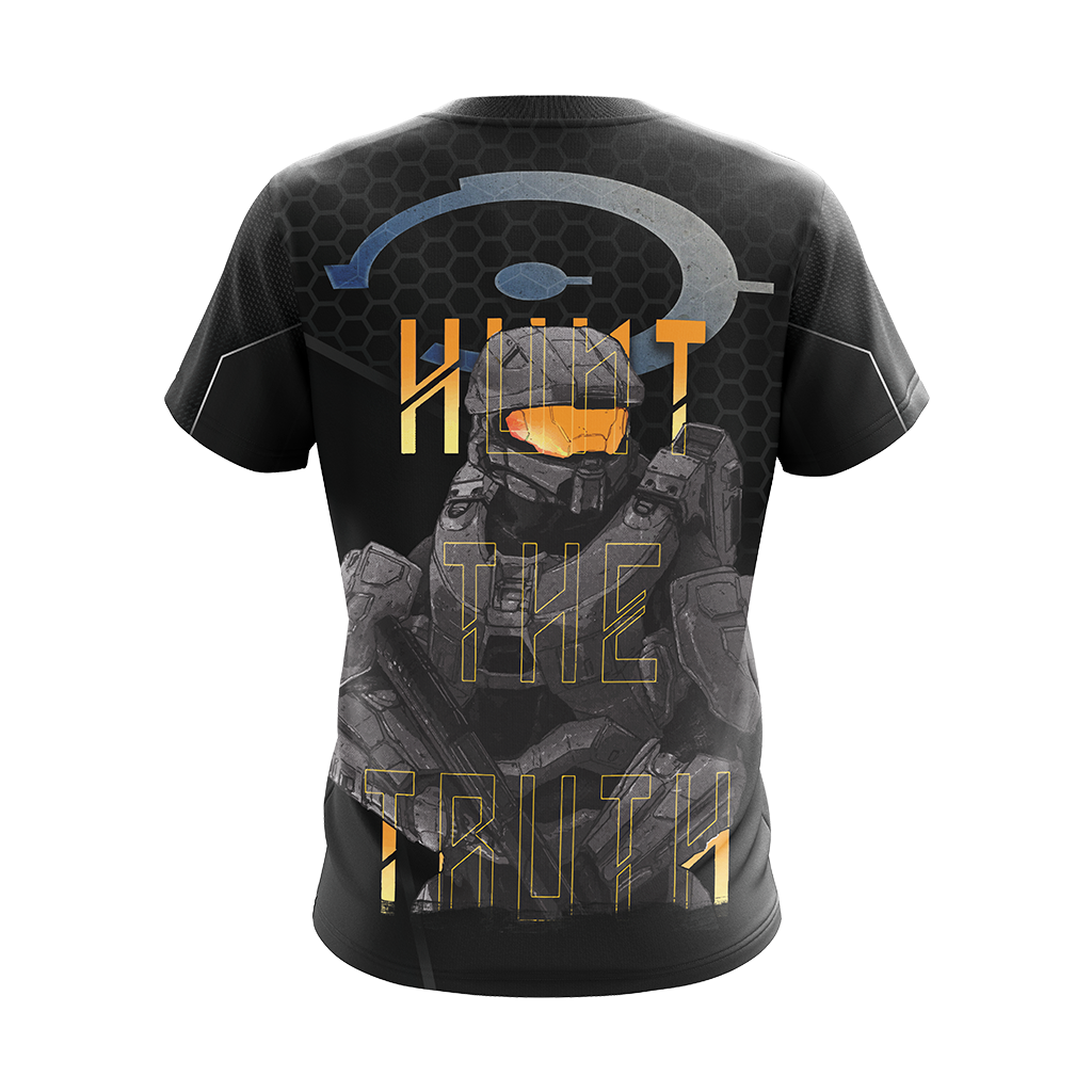 Halo T-Shirt Halo Hunt The Truth T-Shirt Black Unisex - Trendy Gift For Men & Women
