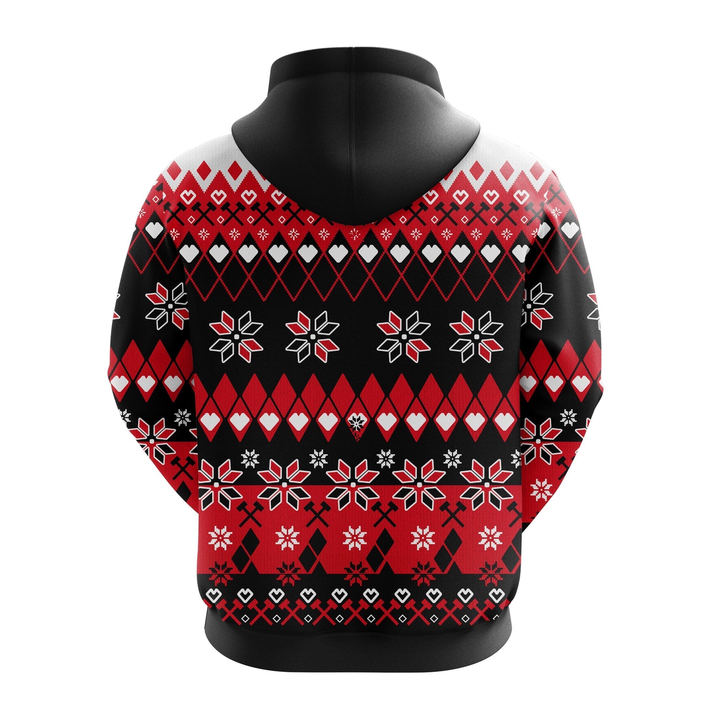 DC Hoodie Suicide Squad Hoodie Harley Quinn Christmas Pattern Black Red Hoodie Harley Quinn Hoodie