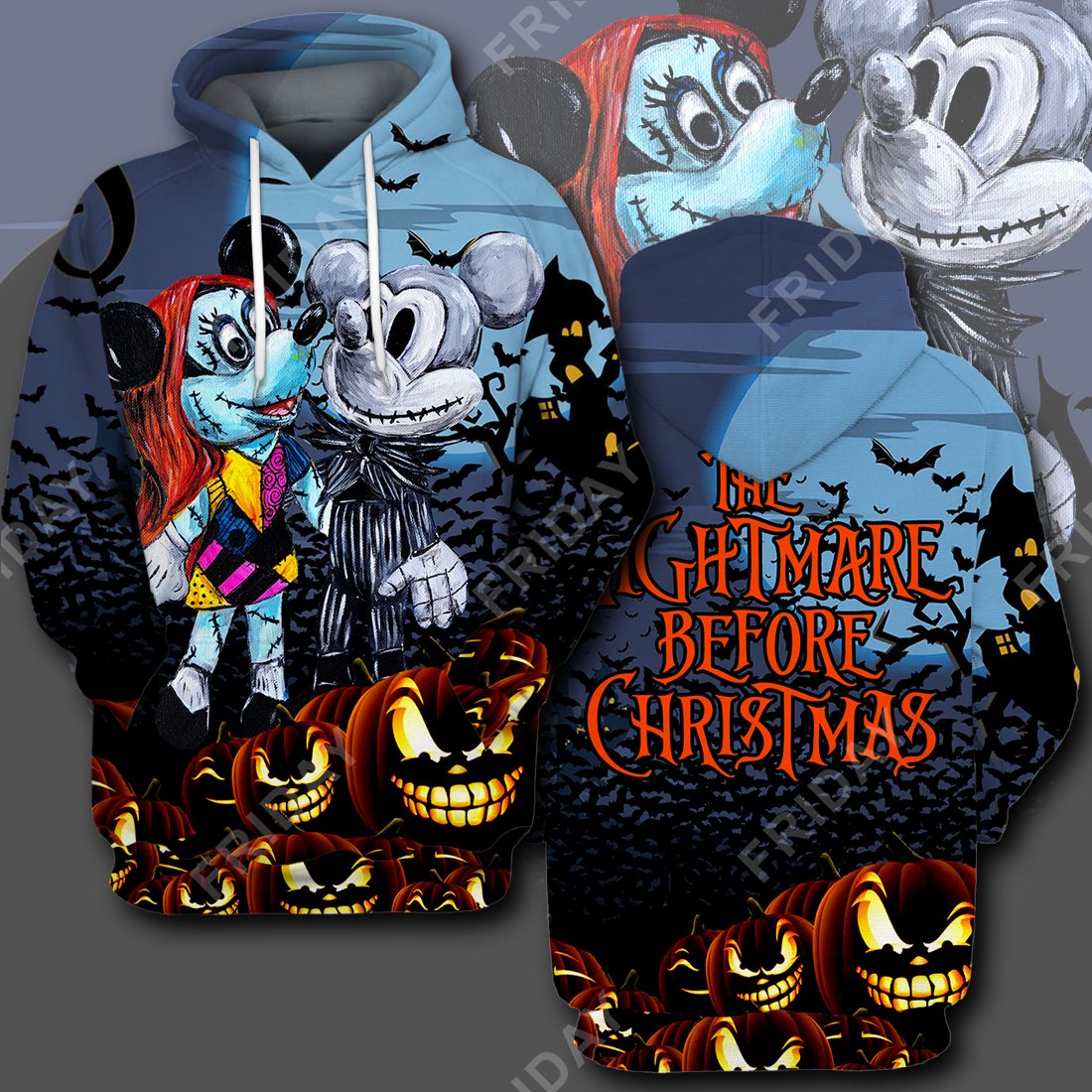 DN T-shirt Mouse Couple Night Of Halloween T-shirt Cool DN MK Mouse Hoodie Sweater Tank