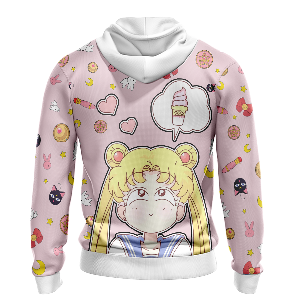 Sailor Moon Hoodie Usagi Tsukino Sailor Moon Items Cute Pink Hoodie Anime Hoodie