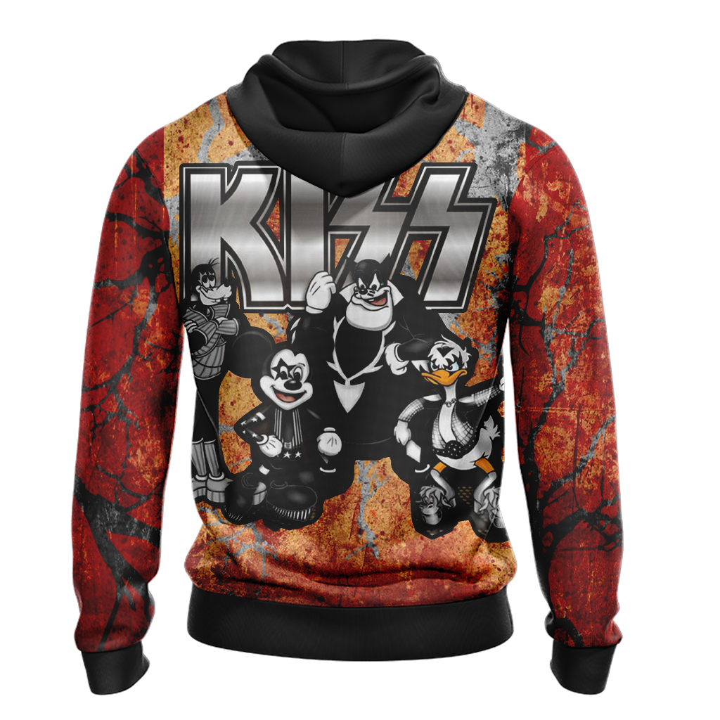 DN Hoodie DN MN Characters Kiss Band Red Hoodie