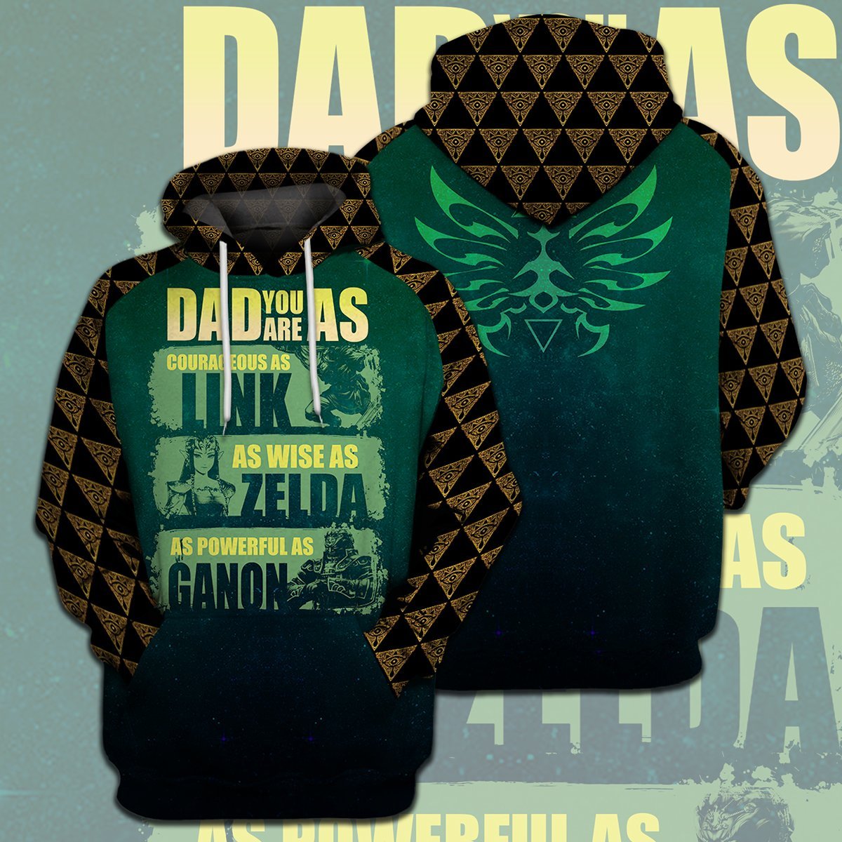 Legend Of Zelda Father T-shirt Dad You Are As Courage As Link Wise As Zelda T-shirt Father's Day Gift Legend Of Zelda Hoodie