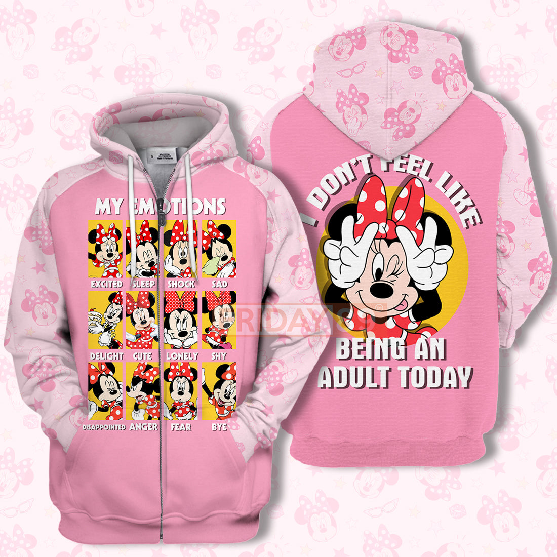 DN MN Mouse T-shirt Adorable Minnie My Emotions 3D PRINT T-shirt Awesome Cute DN Hoodie Sweater Tank